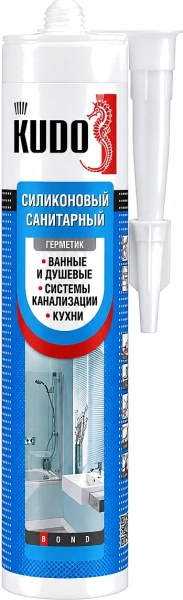 Силиконовый санитарный герметик Kudo KSK 181 белый (280 мл)