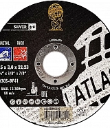 Диск отрезной по нержавеющей стали ATLAS INOX 115x3x22,2 мм A30S-T41