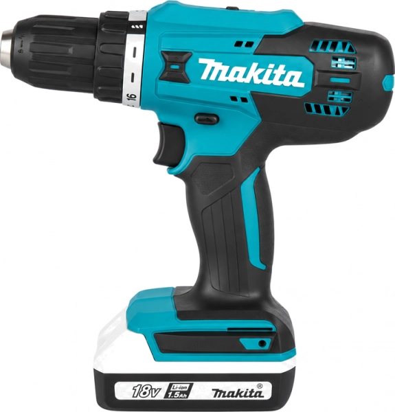 Дрель-шуруповёрт аккумуляторная Makita DF488D002 18 В, 42 Нм, 2 АКБ 1,5 Ач, ЗУ и кейс
