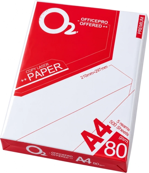 Бумага офисная O2 А4, 80 г/м², 500 листов