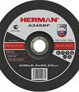 Диск шлифовальный по металлу 230x6x22,2 мм HERMAN
