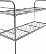 Кровать металлическая двухъярусная "Базис 2" (700х1900, сетка 100х100, 2 перемычки)