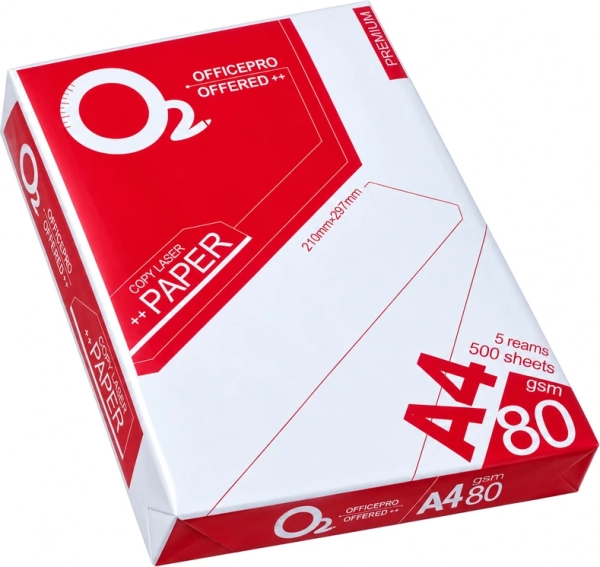 Бумага офисная O2 А4, 80 г/м², 500 листов