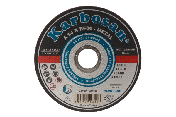 Диск отрезной по металлу Karbosan 125х1,2х22 мм