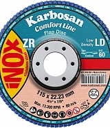 Круг лепестковый КЛТ 2 115х22 Р60 Karbosan Comfort Line ZR LD Flap конический INOX