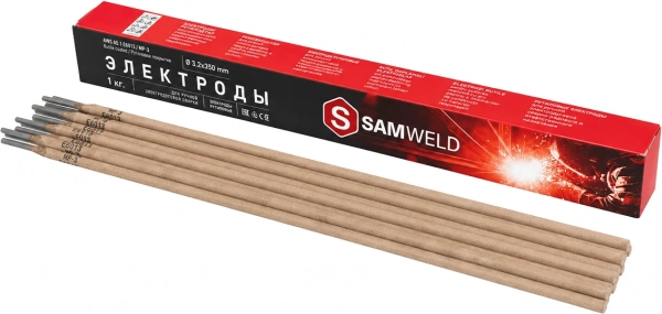 Электроды рутиловые 3.2 мм SAMWELD E6013 (МР-3) 1 кг