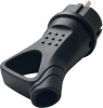 Вилка однофазная прямая каучуковая с кольцом 220-250В, 16А, IP44 Samtools