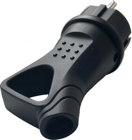 Вилка однофазная прямая каучуковая с кольцом 220-250В, 16А, IP44 Samtools