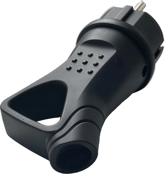 Вилка однофазная прямая каучуковая с кольцом 220-250В, 16А, IP44 Samtools