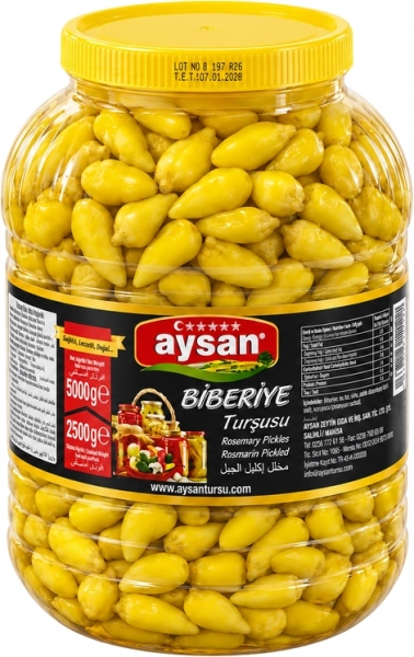 Перец консервированный острый малый 5 л AYSAN