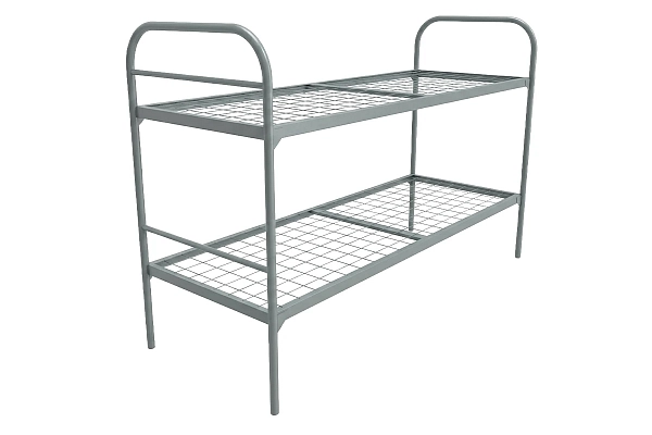 Кровать металлическая двухъярусная "Бюджет +", 80х190 см, сетка 100х50, 1 перемычка