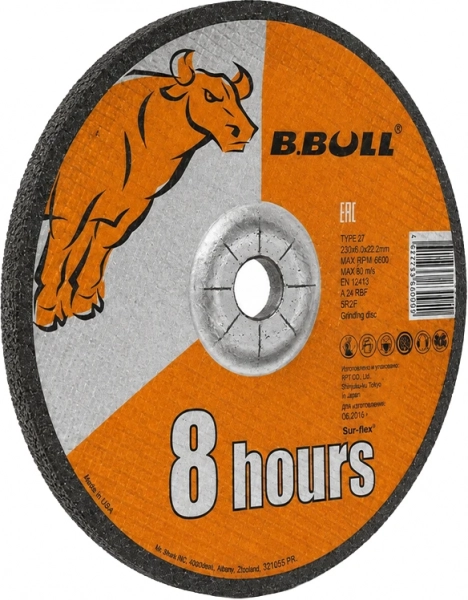 Диск шлифовальный по металлу 230x6x22,2 мм B.BULL