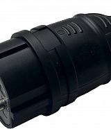 Вилка однофазная прямая каучуковая 220-250В, 16А, IP44 Samtools