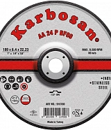 Диск шлифовальный по нержавеющей стали Karbosan 180х6,4х22 INOX