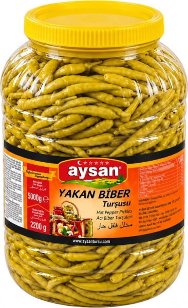 Перец консервированный острый длинный 5 л AYSAN