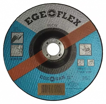 Диск шлифовальный по нержавеющей стали Ege flex (180x6x22) Inox