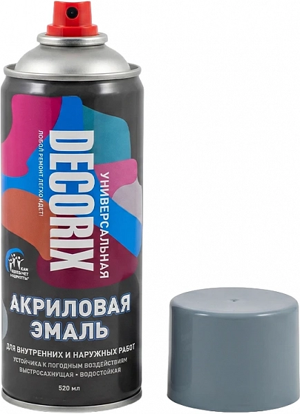 Аэрозольная эмаль универсальная DECORIX 520 мм хром