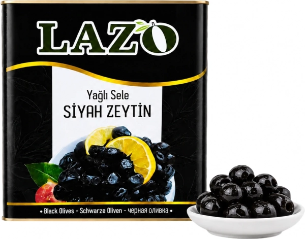 Маслины LAZO калибр 381-420 упаковка 9 кг
