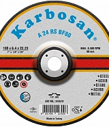 Диск шлифовальный по металлу Karbosan 180х6,4х22