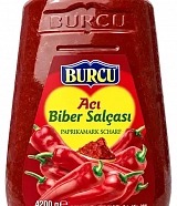 Паста из красного перца острая BURCU без уксуса 4200 г