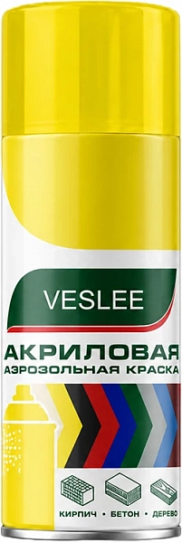 Аэрозольная эмаль универсальная желтая VESLEE 520 мм RAL 1018