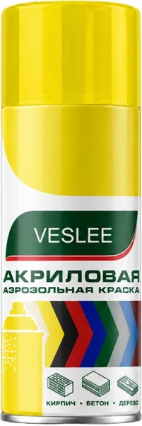 Аэрозольная эмаль универсальная желтая VESLEE 520 мм RAL 1018